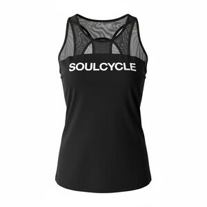 lululemon athletica Black Tank with White SOULCYCLE Logo Size Large